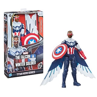 Foto 3 | Figura Marvel Titan Hero Series: Falcon And The Winter Soldier - Capitan America Sam Wilson