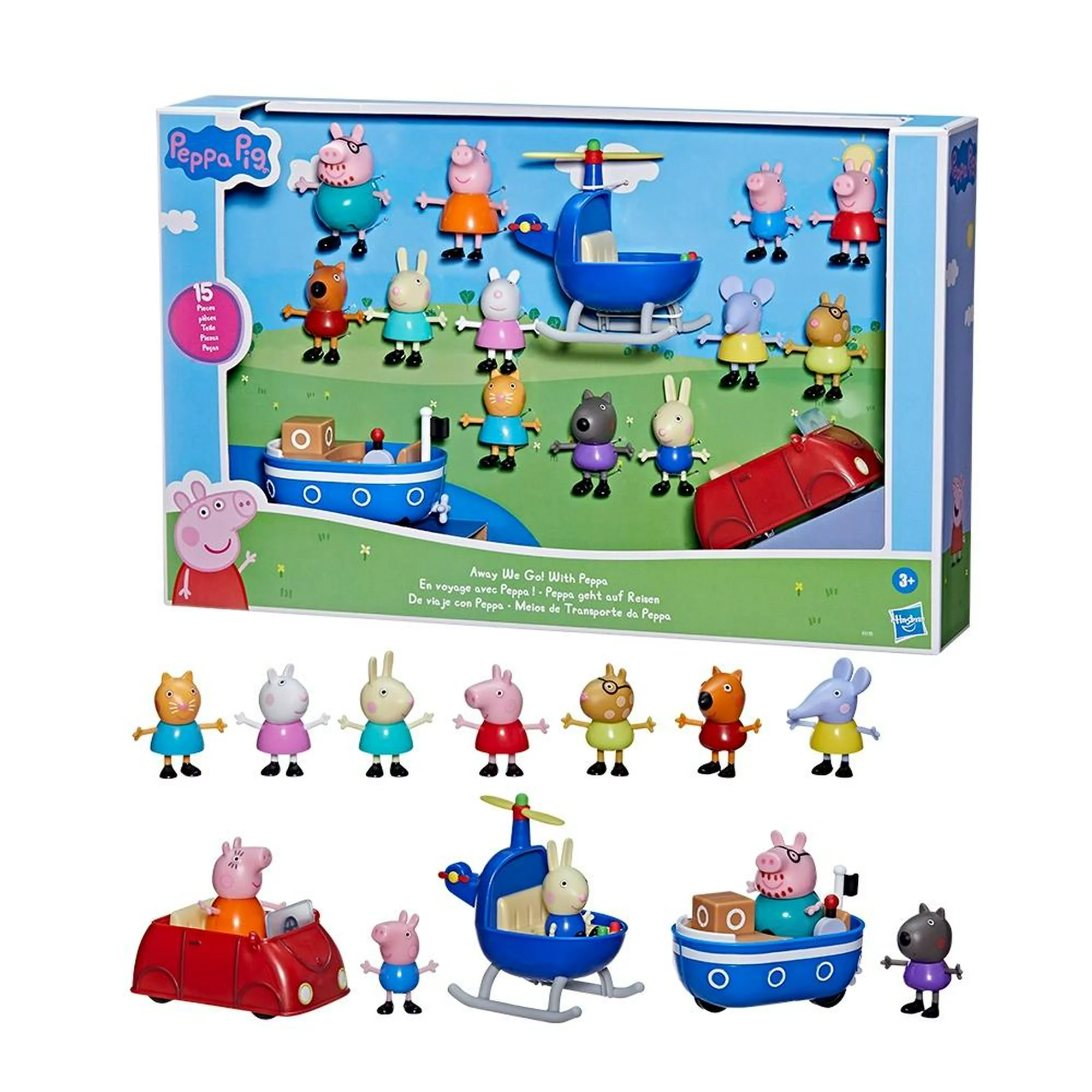 Set de Figuras de Viaje con Peppa Pig Hasbro 15 Piezas