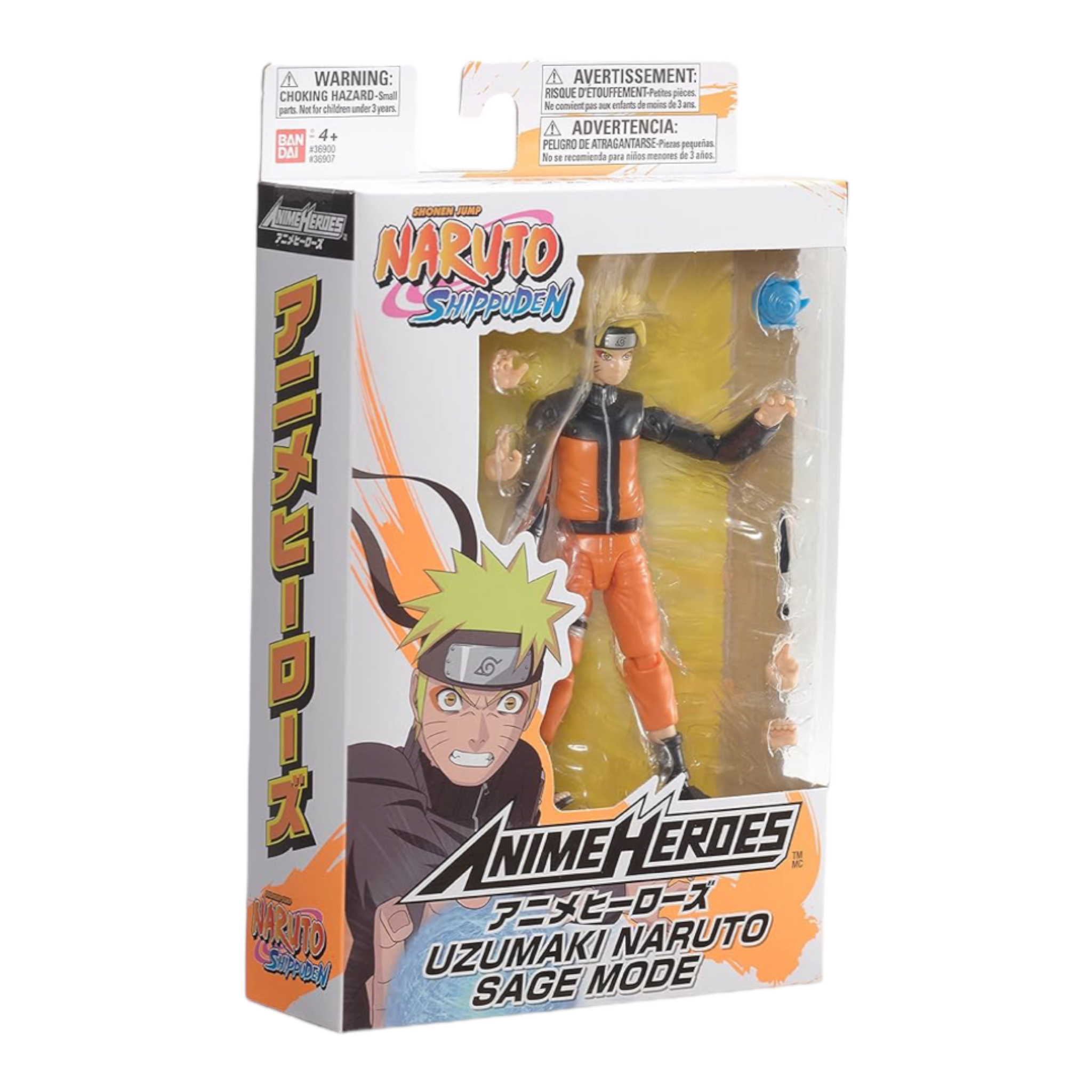 Foto 2 pulgar | Anime Heroes Naruto Uzumaki Sage Mode Figura Coleccionable Ban Dai