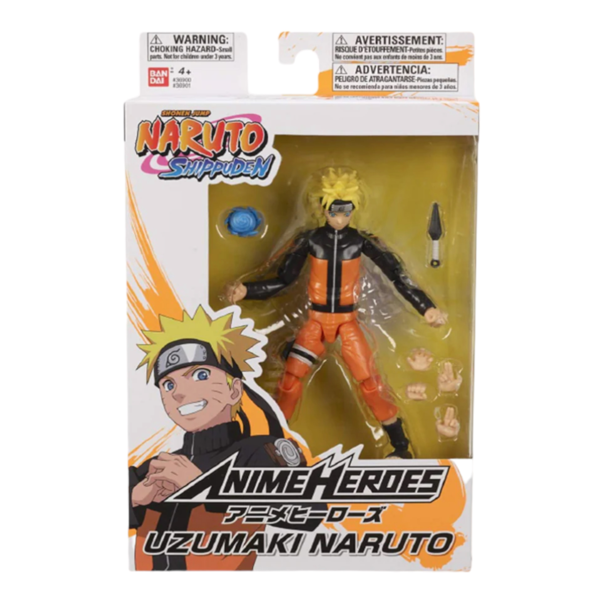 Foto 2 pulgar | Anime Heroes Naruto Uzumaki Figura Coleccionable Ban Dai