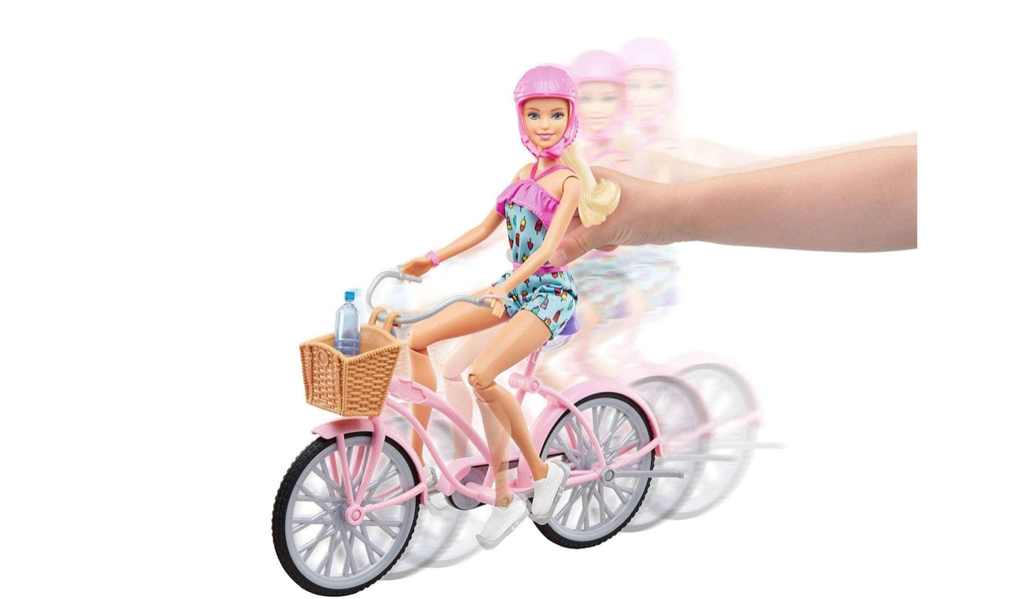 Foto 2 | Barbie Paseo en Bicicleta con Casco y Canasta Frontal