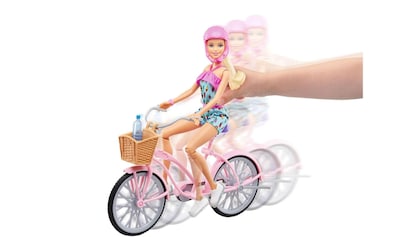 Foto 2 | Barbie Paseo en Bicicleta con Casco y Canasta Frontal