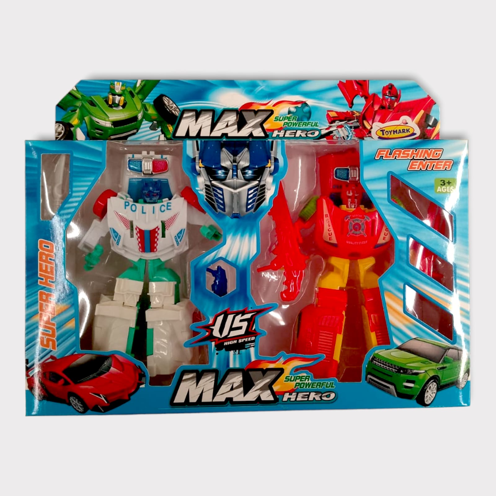 Muñeco Transformer Max Hero Toymark 2 Piezas