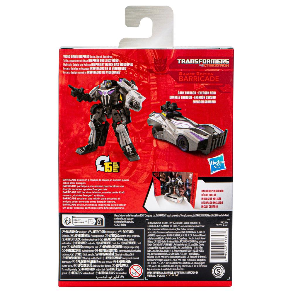 Foto 6 pulgar | Transformers Studio Series Deluxe 02: Barricade Edicion Gamer 4.5 Pulgadas