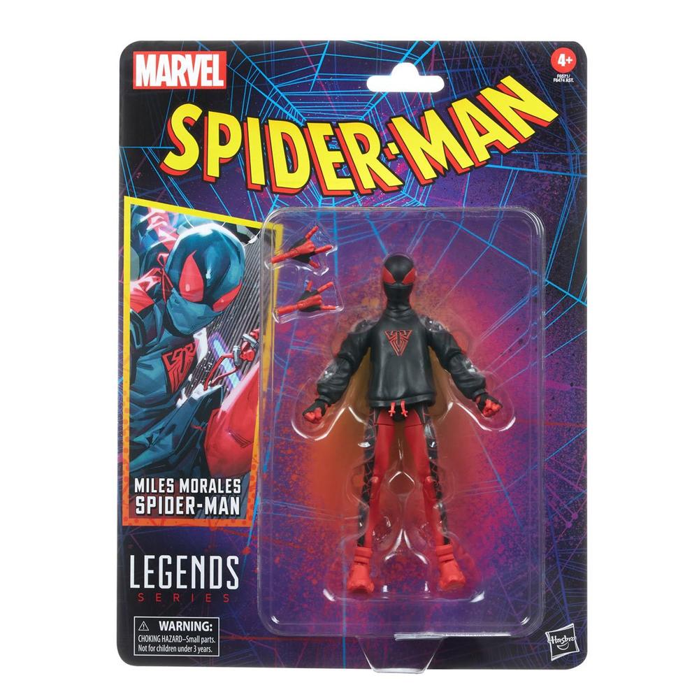 Foto 2 pulgar | Marvel Legends Retro: Spider Man - Miles Morales Con Sudadera 6 Pulgadas