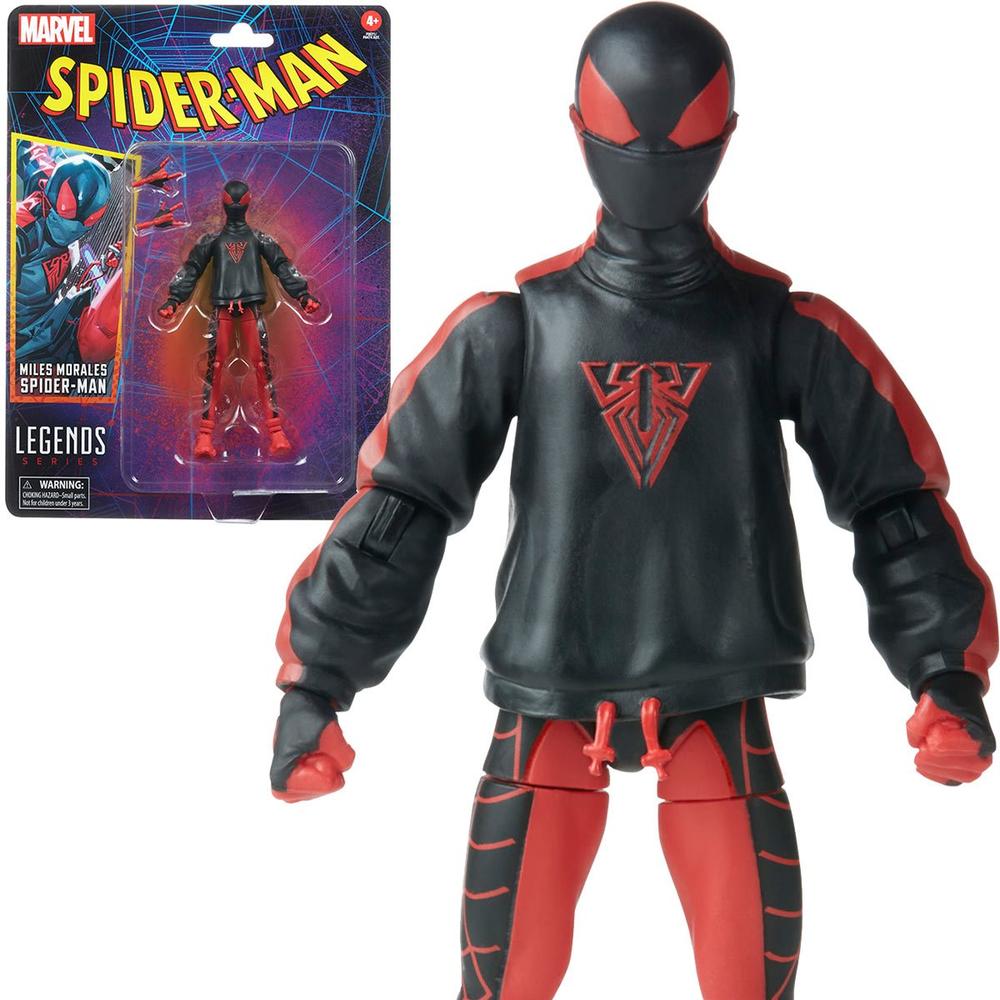 Foto 6 pulgar | Marvel Legends Retro: Spider Man - Miles Morales Con Sudadera 6 Pulgadas