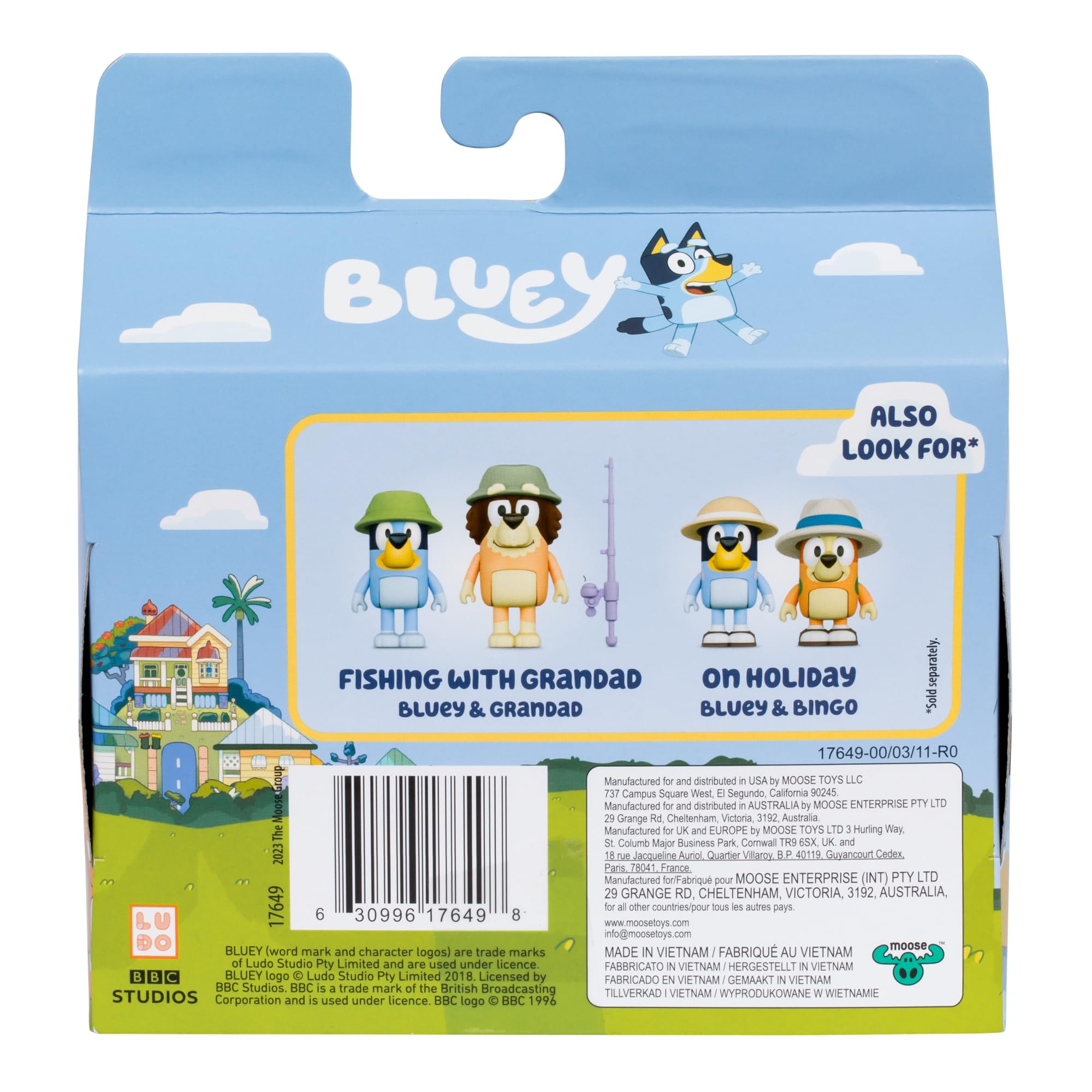 Foto 4 pulgar | Disfraces De Bluey Animal, Paquete De 2 Figuras, 2.5 Pulgadas Con Accesorios - Venta Internacional.