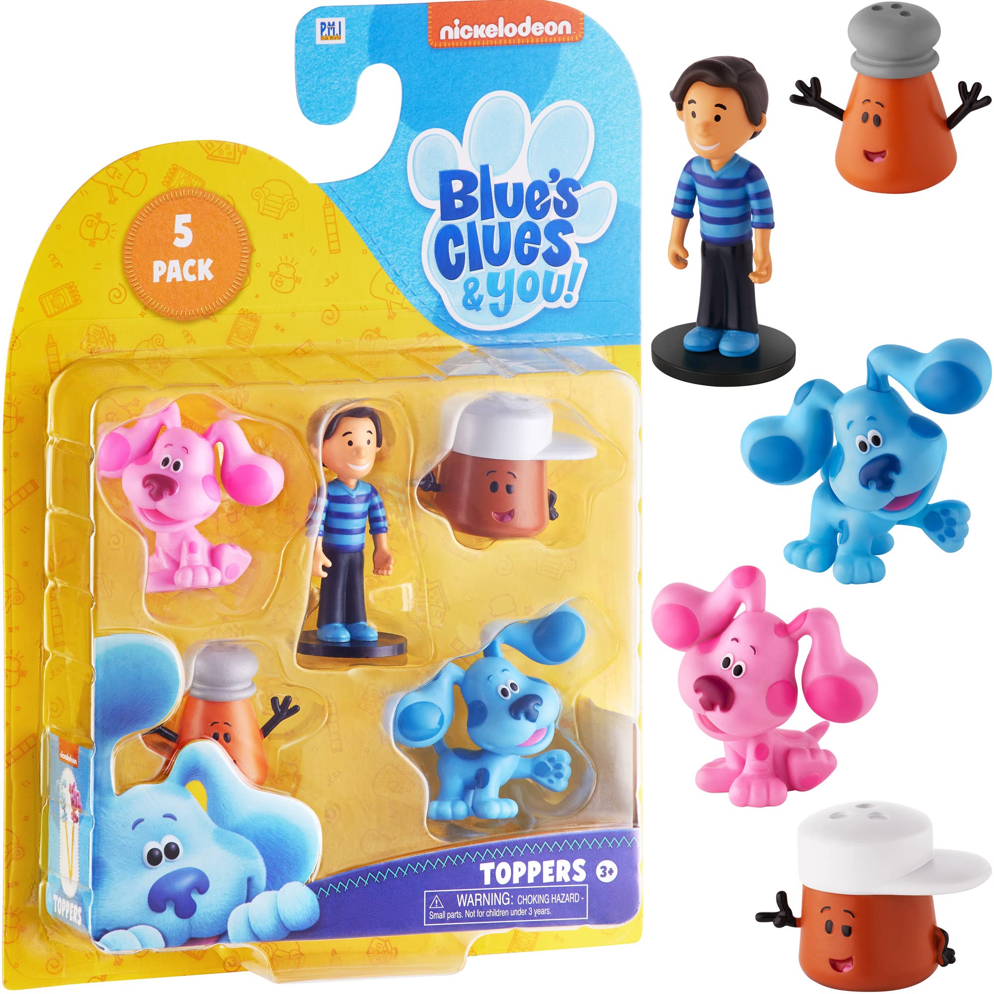 Foto 3 pulgar | Toppers P.m.i. Blue's Clues Para Niños | 5 Adornos En 1 Paquete - Venta Internacional.