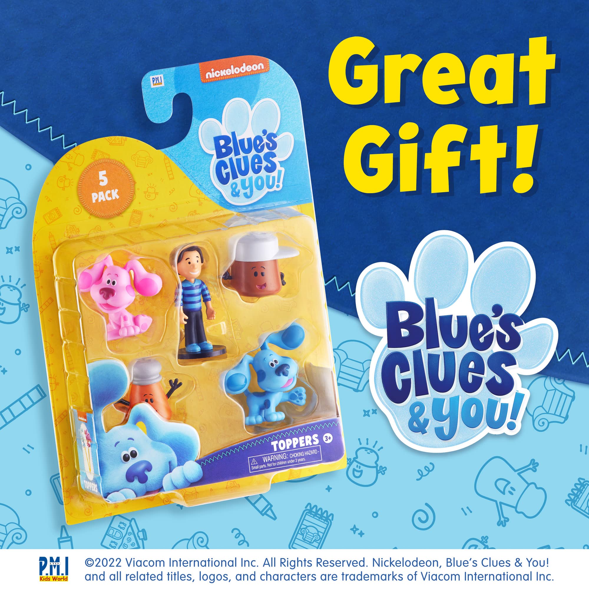 Foto 5 | Toppers P.m.i. Blue's Clues Para Niños | 5 Adornos En 1 Paquete - Venta Internacional.