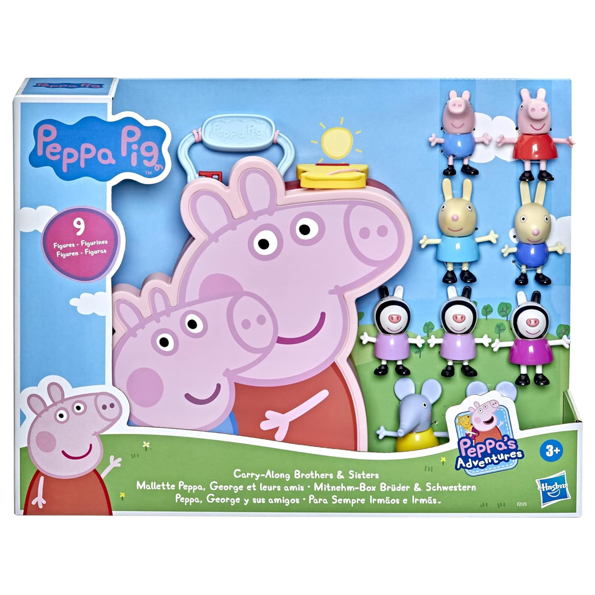 Foto 4 pulgar | Figuras Y Estuche De Peppa Pig 9pz Hermanos Y Hermanas