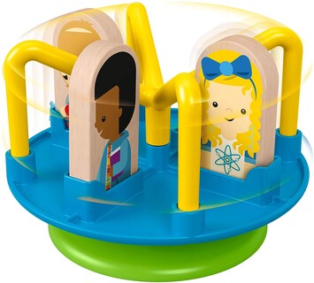 Foto 8 | Fisher-price Wonder Makers Slide & Ride Schoolyard – Juego De Construcción Y Pista De Madera Para Niños De 3 Años Y