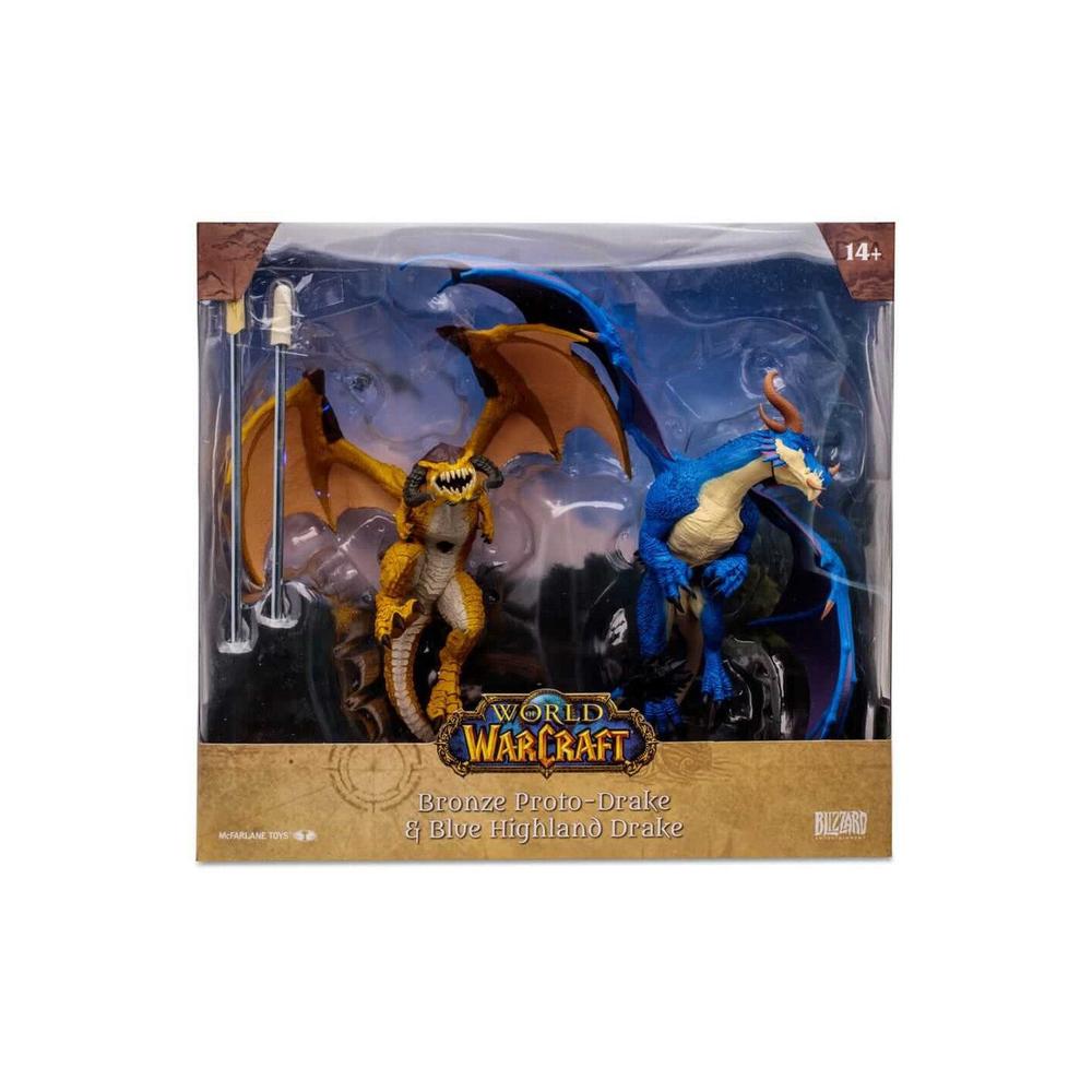 Foto 3 pulgar | Mcfarlane Estatua: World Of Warcraft - Set Bronze Proto Drake Y Blue Highland 2 Pack