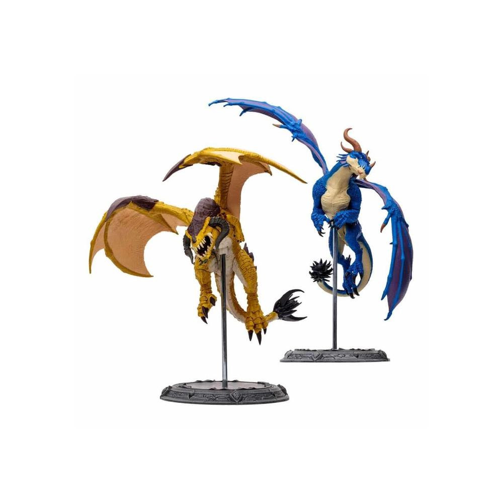 Foto 3 | Mcfarlane Estatua: World Of Warcraft - Set Bronze Proto Drake Y Blue Highland 2 Pack