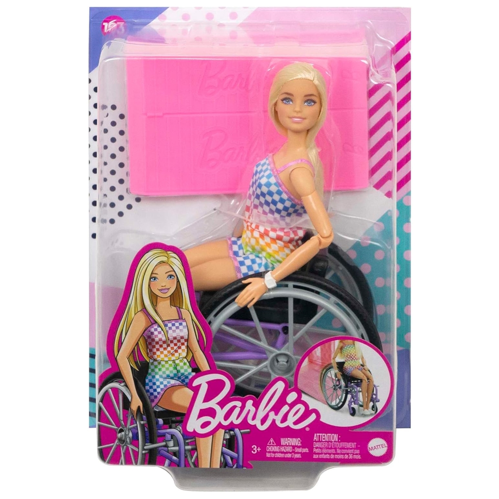 Foto 2 pulgar | Barbie Fashionista Muñeca Silla De Ruedas Hjt13 Mattel