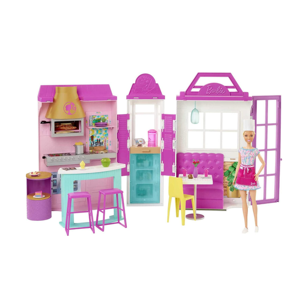 Barbie Restaurante Con Muñeca Cook 'n Grill Mattel Hbb91