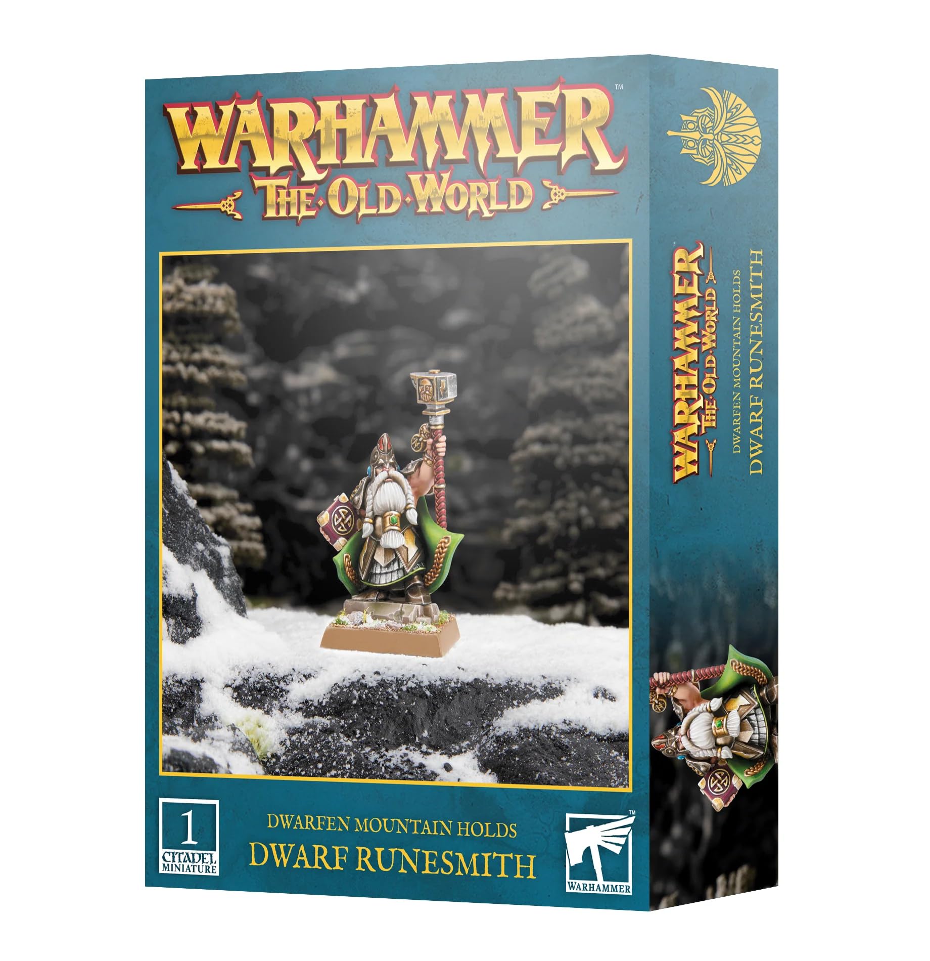 Juego Warhammer The Old World Dwarfen Mountain Sostiene A Dwarven Runesmith - Venta Internacional.