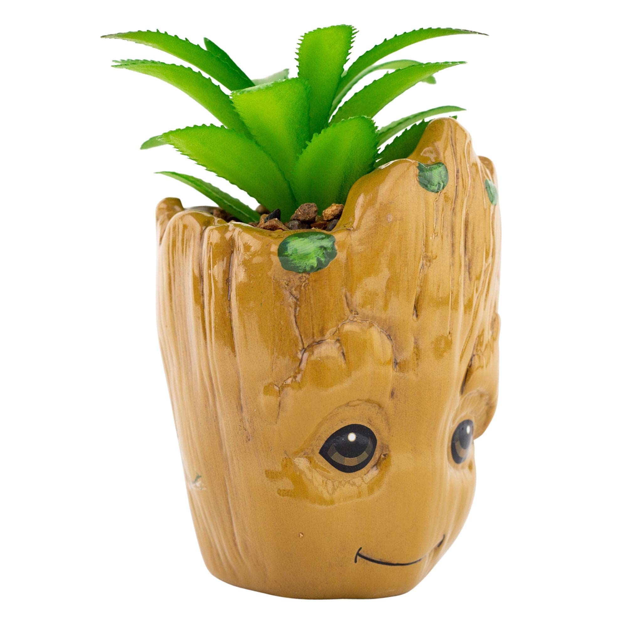 Foto 3 pulgar | Macetero Pequeño Plateado Buffalo Marvel Studios I Am Groot Ceramic - Venta Internacional.