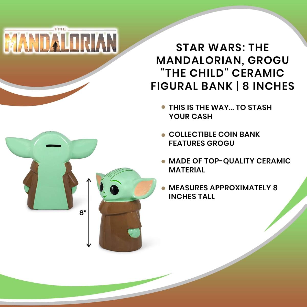 Foto 7 | Monedero De Cerámica De Plata The Mandalorian De Buffalo Star War - Venta Internacional.