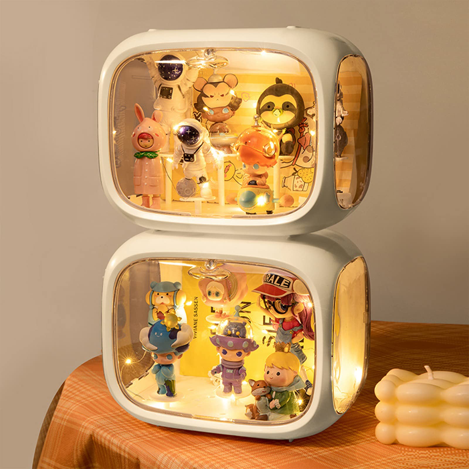 Foto 3 pulgar | Vitrina Wmm Para Figuras Con Soporte Ajustable Con Luz - Venta Internacional.