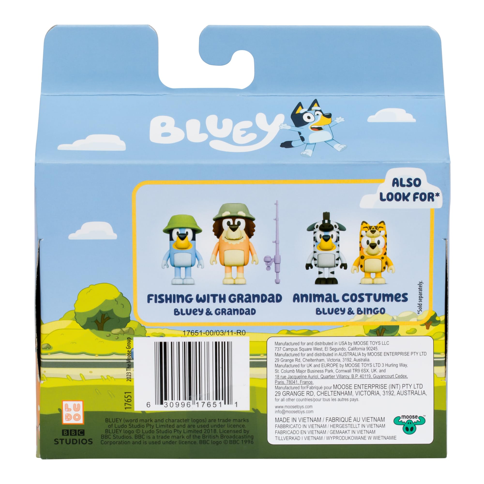 Foto 2 | Pack De 2 Figuras Bluey On Holiday Con Accesorios De 6,35 Cm Para Niños - Venta Internacional.