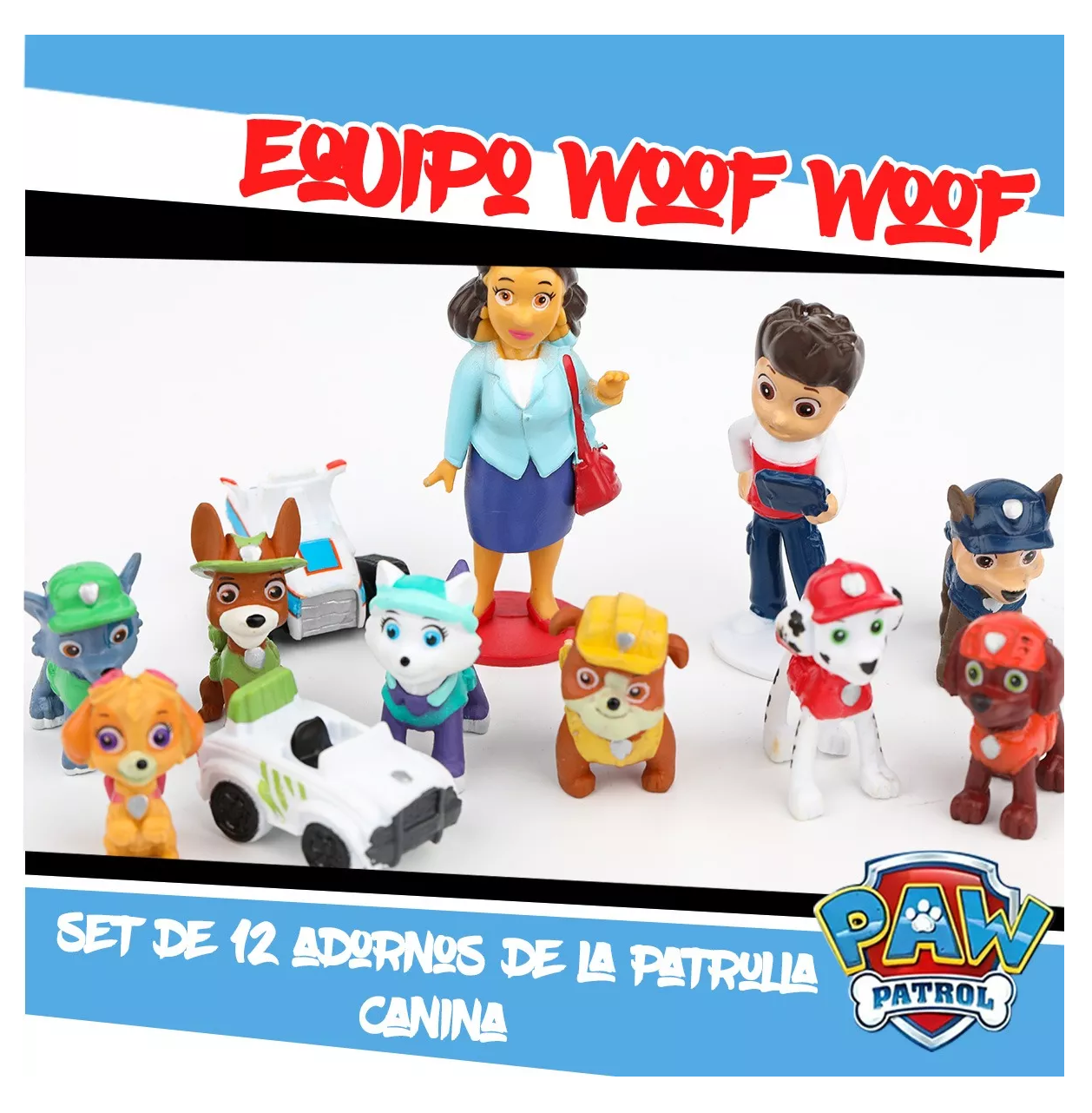 Foto 3 pulgar | Juego De Paw Patrol Para Niños 12 Pcs Decoración De Tartas Multicolor Belug