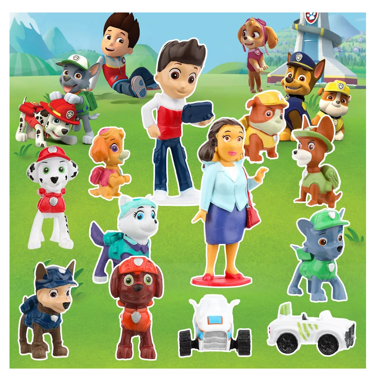 Foto 5 pulgar | Juego De Paw Patrol Para Niños 12 Pcs Decoración De Tartas Multicolor Belug