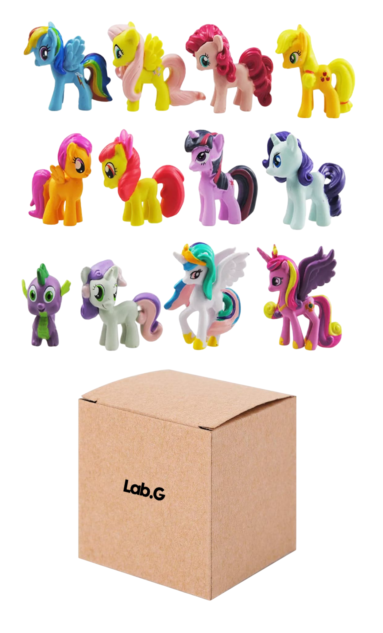 Mini Figuras De Juguete My Little Pony Set Para Niños 12 Piezas Multicolor