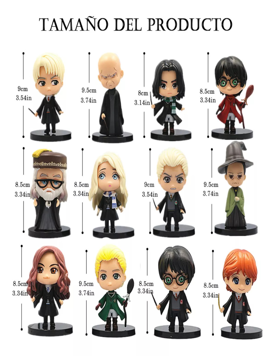 Foto 2 | Harry Potter Colección Juguetes Figuras Coleccionables 12pzs