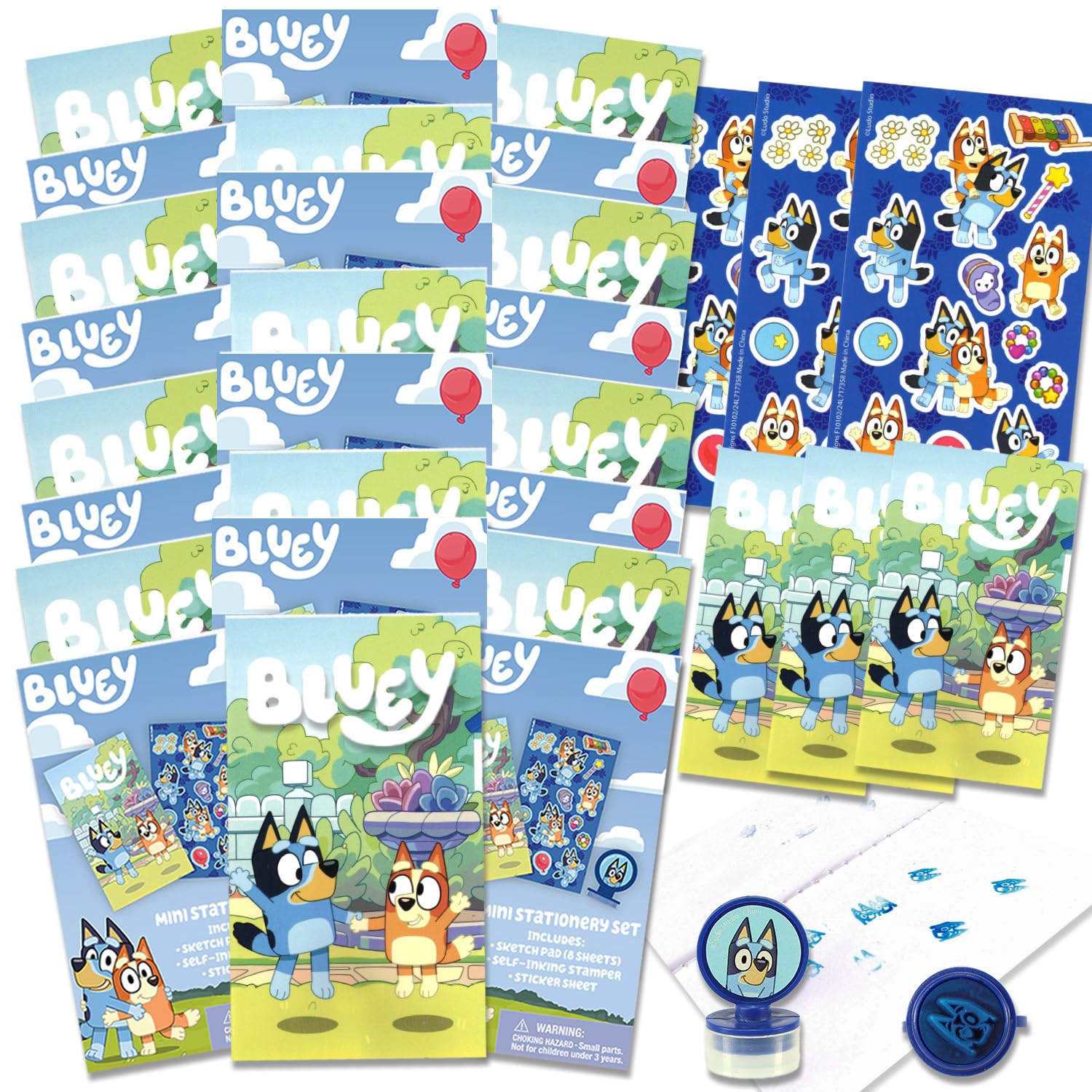 Set De Regalo De Fiesta Disney Bluey Birthday Con 24 Paquetes De Actividades - Venta Internacional.