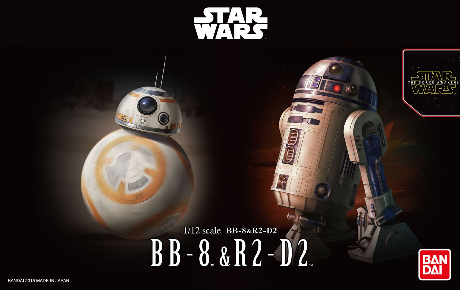 Foto 6 | Maqueta De Plástico Bandai Hobby Star Wars Bb-8 Y R2-d2 A Escala 1/12 - Venta Internacional.