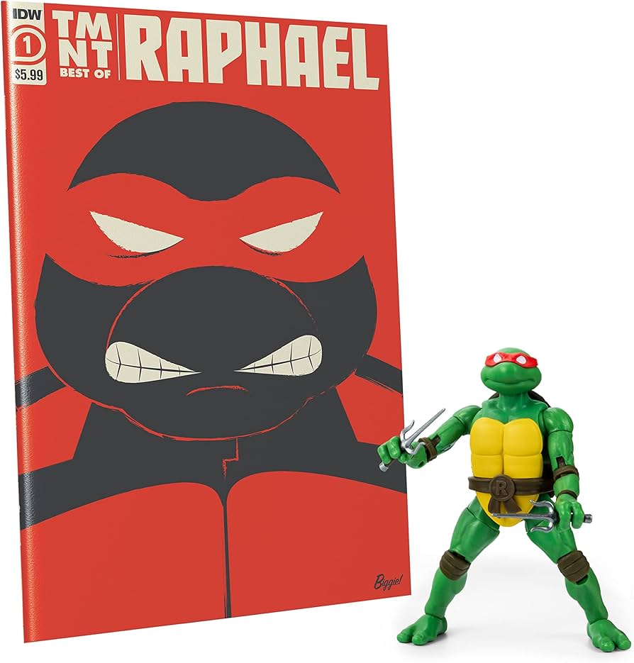 Foto 2 pulgar | Bst Axn Tmnt Raphael Comic Bundle + Figura De Acción