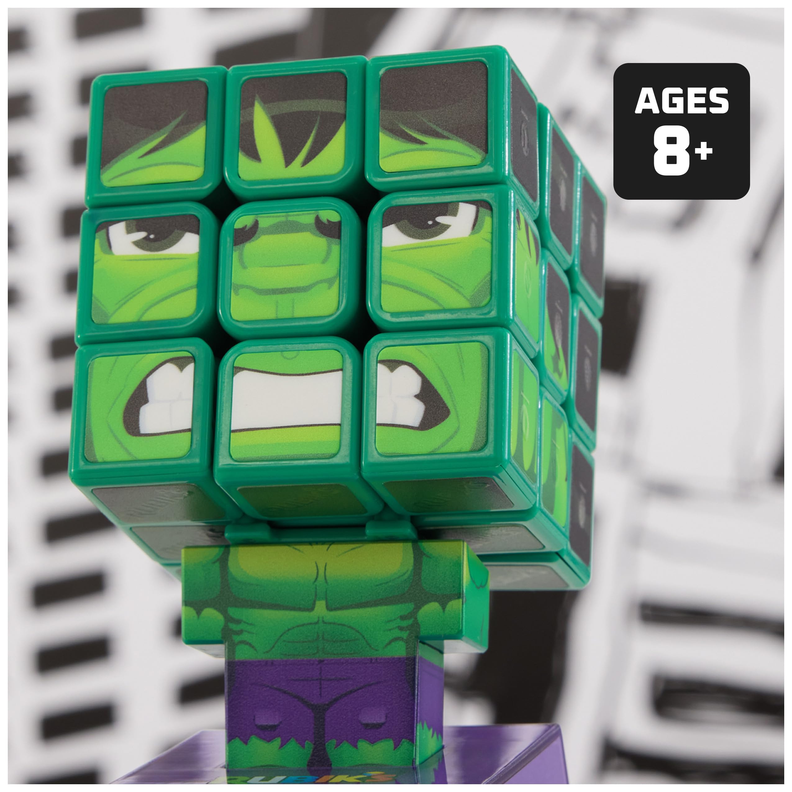 Foto 3 pulgar | Rubik's Cube Rubik's Hulk Cuber Con Cabeza De Personaje Y Soporte - Venta Internacional.