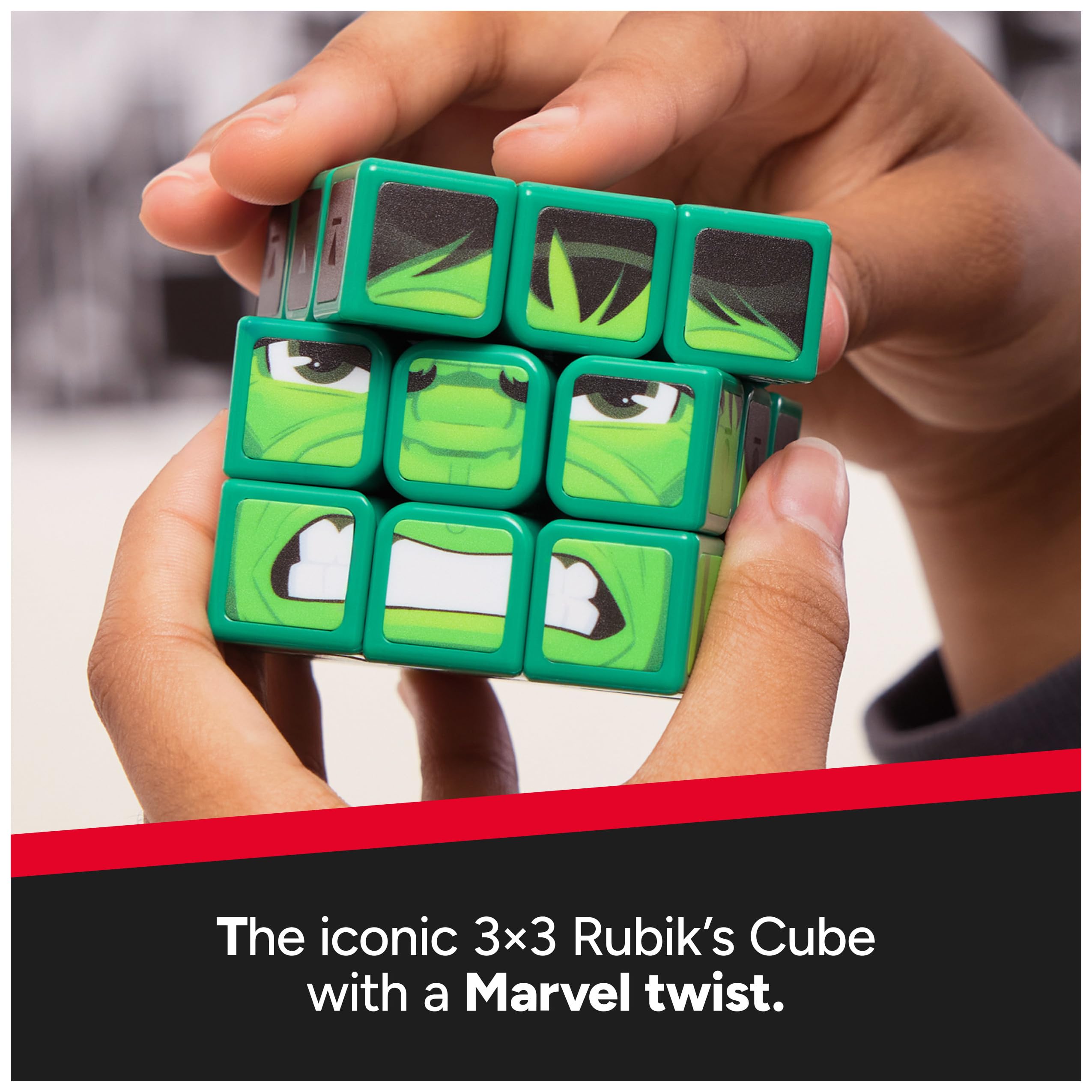 Foto 4 pulgar | Rubik's Cube Rubik's Hulk Cuber Con Cabeza De Personaje Y Soporte - Venta Internacional.