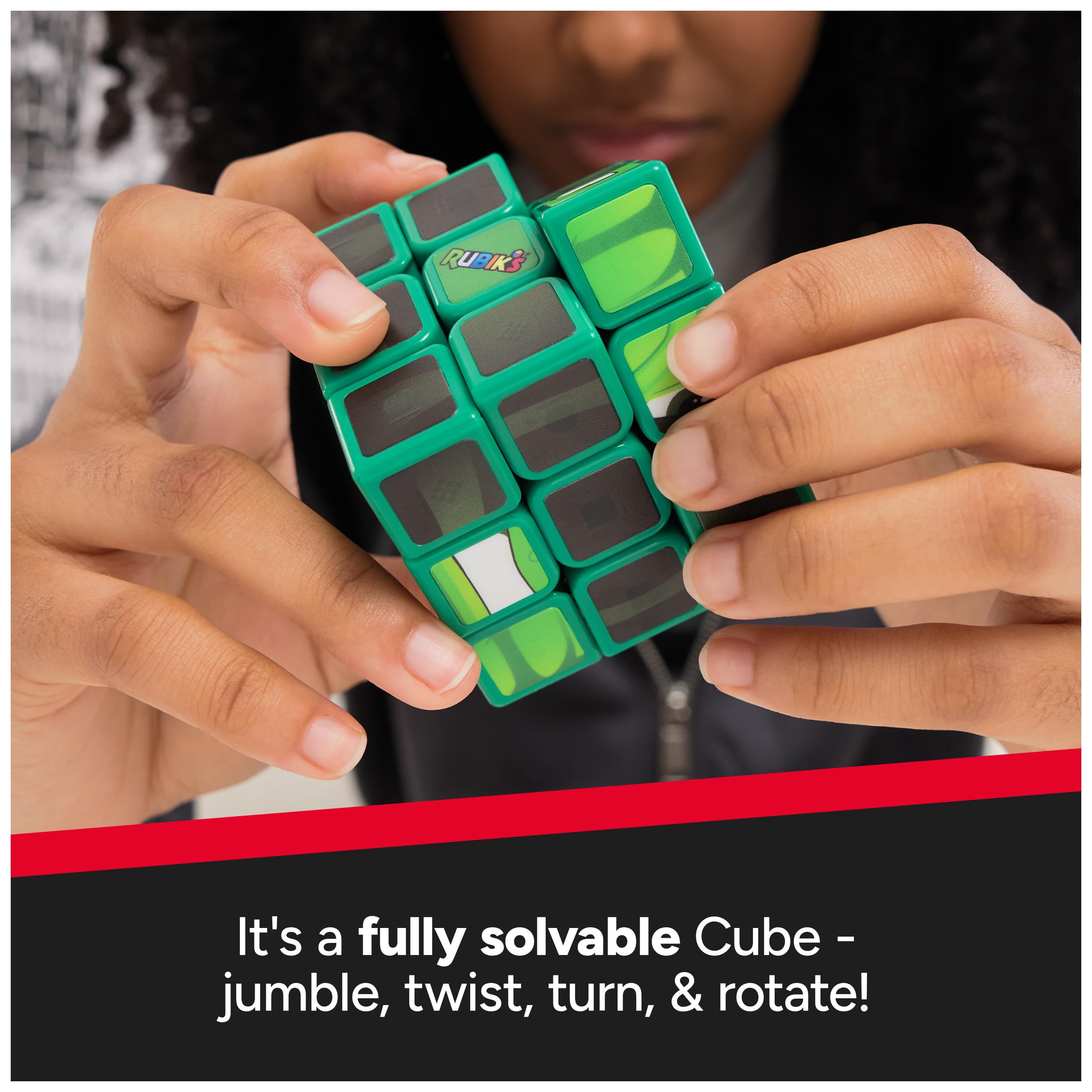 Foto 5 pulgar | Rubik's Cube Rubik's Hulk Cuber Con Cabeza De Personaje Y Soporte - Venta Internacional.