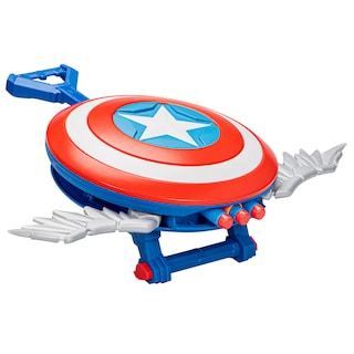 Foto 1 | Nerf Blaster Marvel Mech Strike Mecasaurs Capitán América - Venta Internacional.