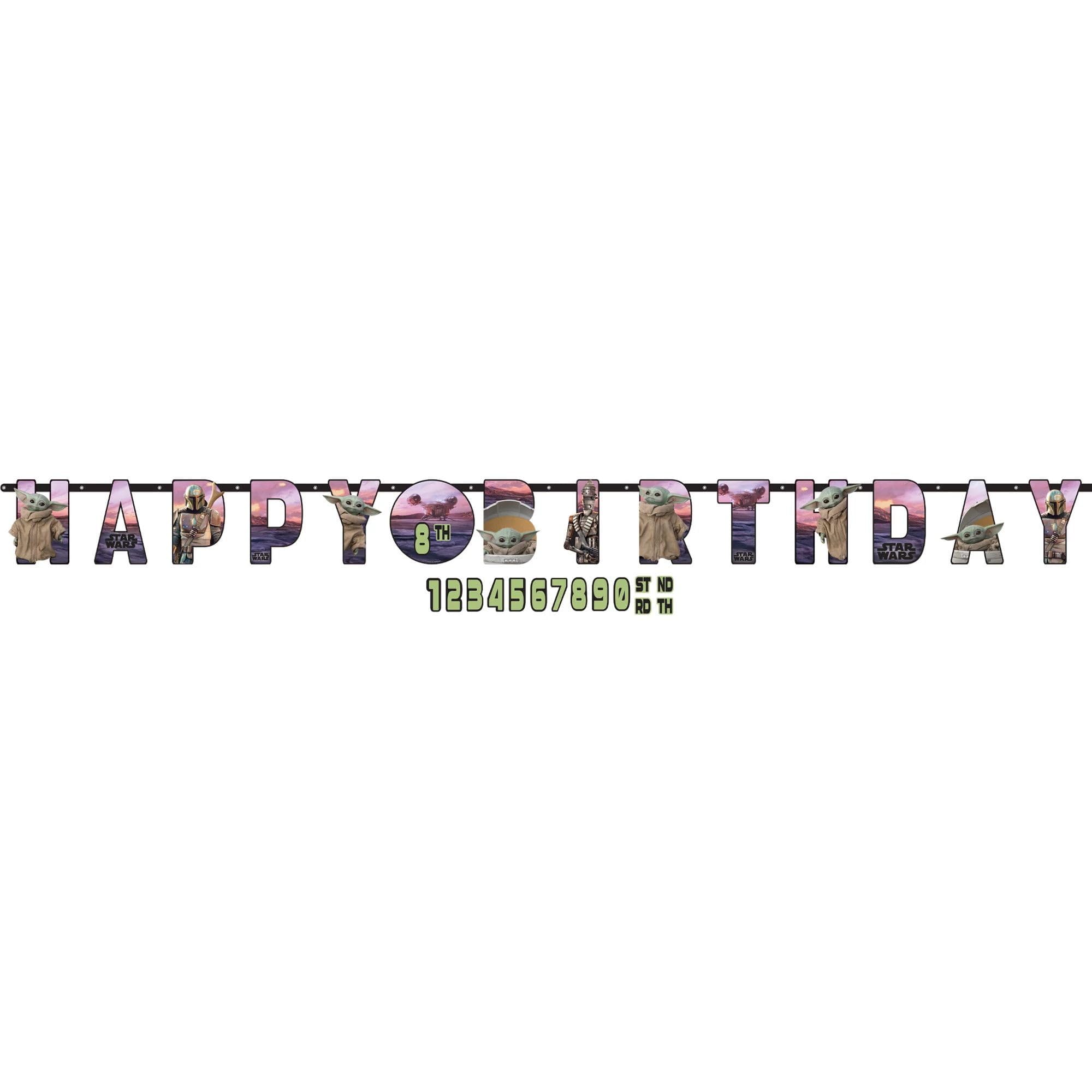 Banner Amscan Mandalorian The Child Add-an-age Multicolor - Venta Internacional.