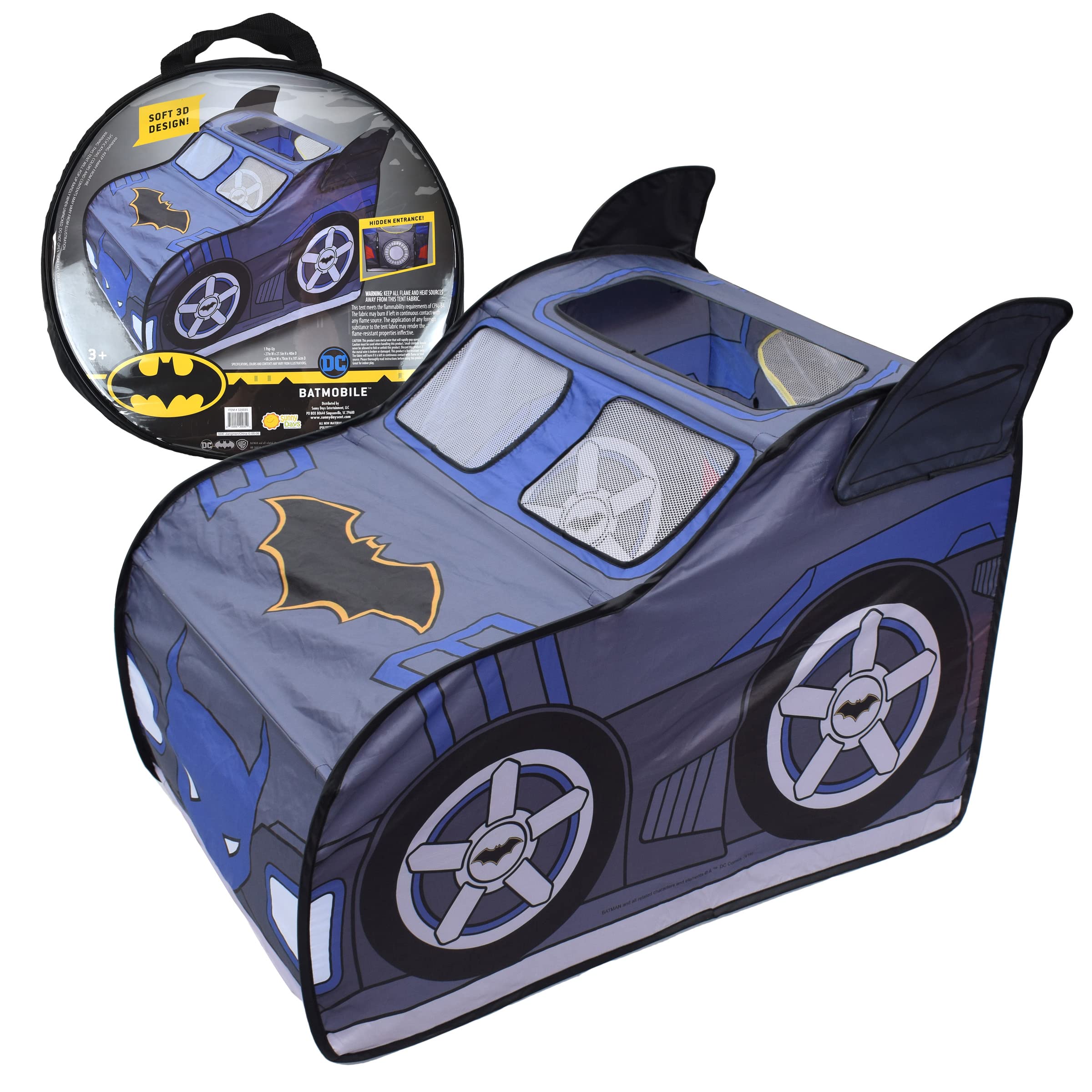 Foto 1 | Batmóvil Playhouse Tent Batman Para Niños Con Bolsa De Transporte - Venta Internacional.