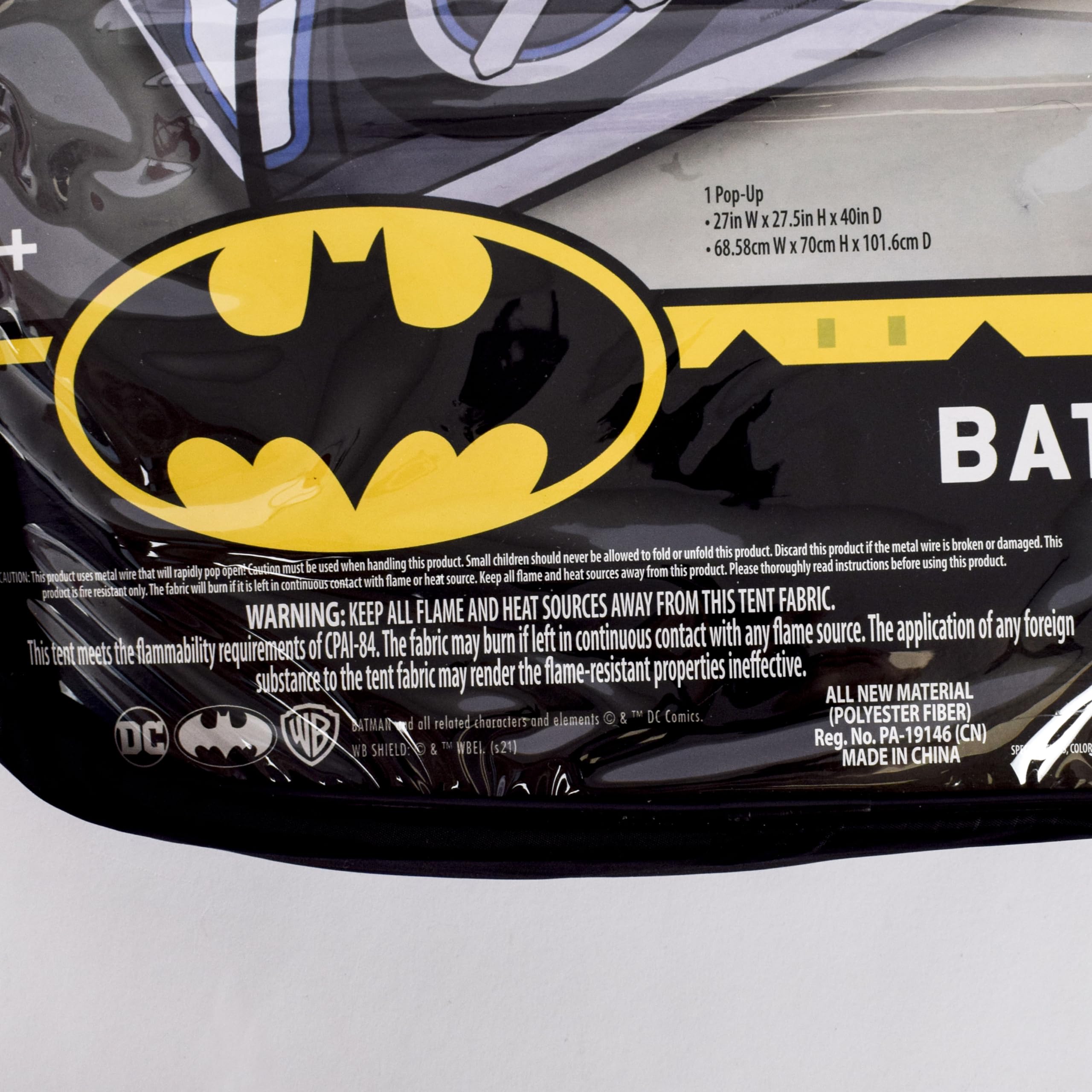 Foto 7 | Batmóvil Playhouse Tent Batman Para Niños Con Bolsa De Transporte - Venta Internacional.