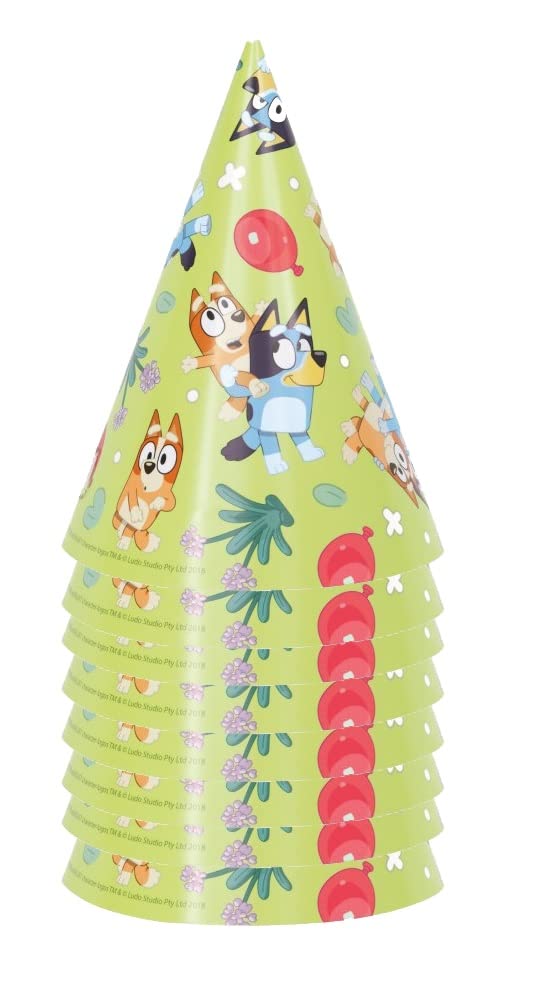 Foto 3 pulgar | Paquete De Artículos De Fiesta Bluey Birthday Con 16 Sombreros - Venta Internacional.
