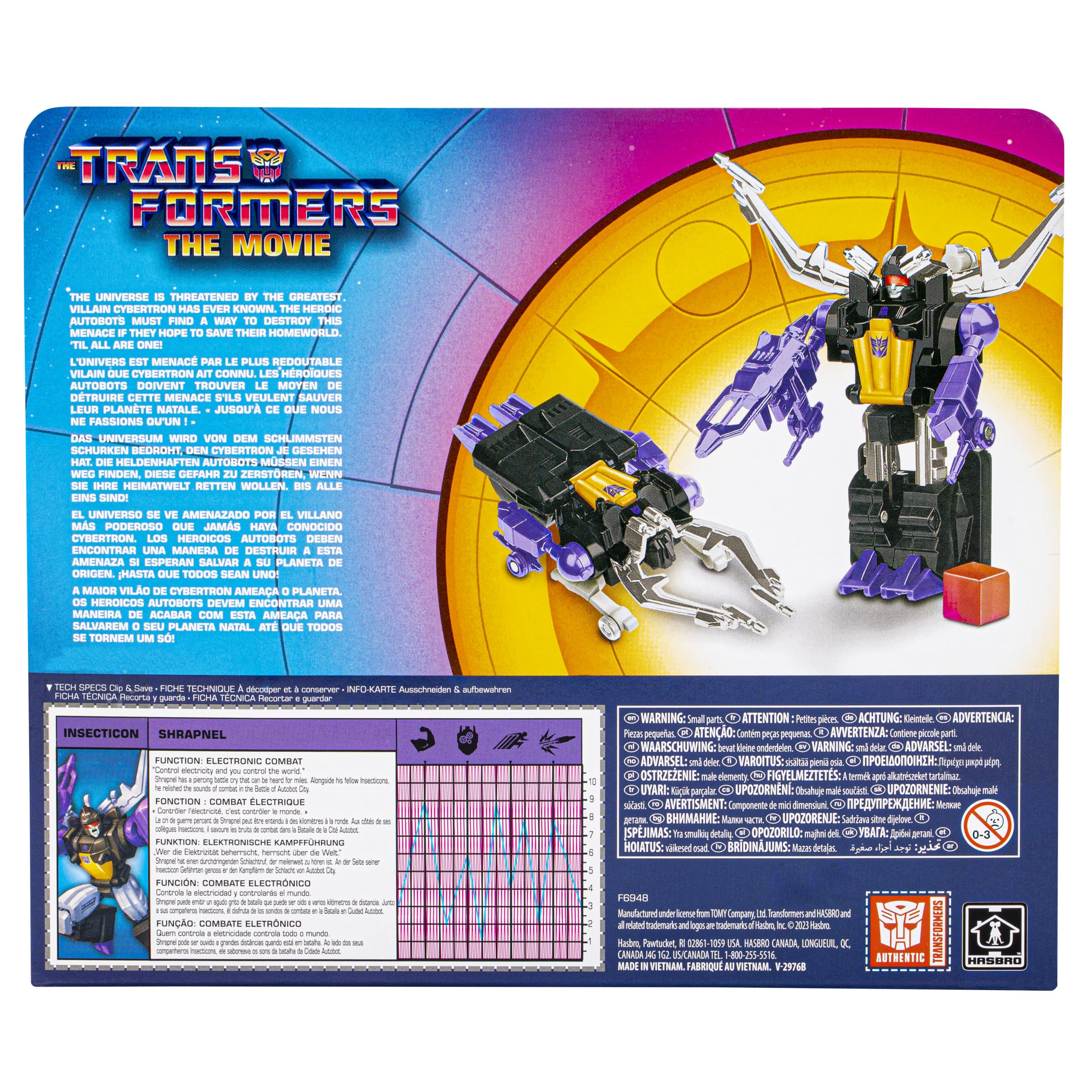 Foto 5 | Figura De Acción Hasbro Collectibles Transformers Retro Shrapnel - Venta Internacional.