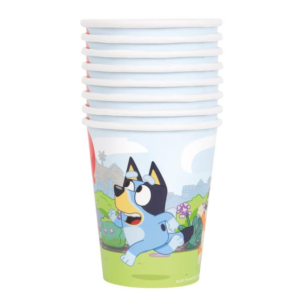 Foto 2 | Paquete De Artículos Para Fiestas Bluey Birthday Con 24 Vasos De Papel De 270 Ml - Venta Internacional.
