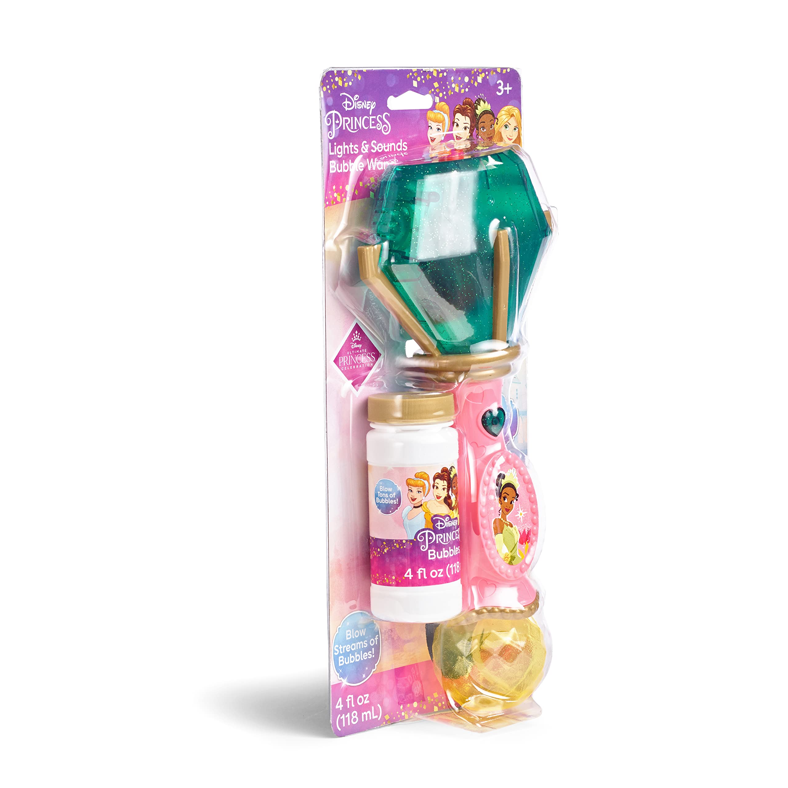 Foto 5 pulgar | Bubble Wand Para Niños Pequeños, Princesa De Disney, Tiana, Con Luz Y Sonido - Venta Internacional.