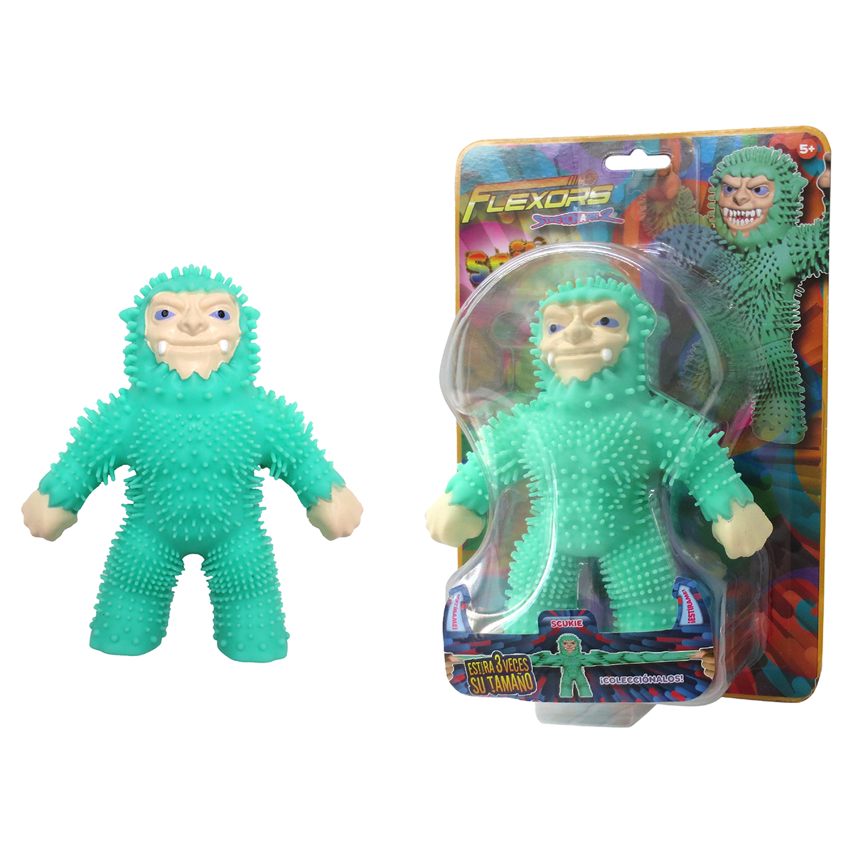 Foto 4 pulgar | Figura De Acción Ruz Flexors Spiky Scukie 22cm Verde