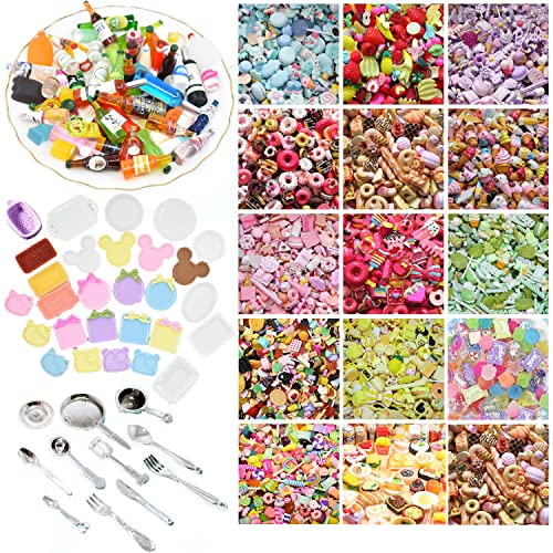 Venta Internacional- Miniaturas de Comida y Bebida para Casa de Muñecas 150 Piezas