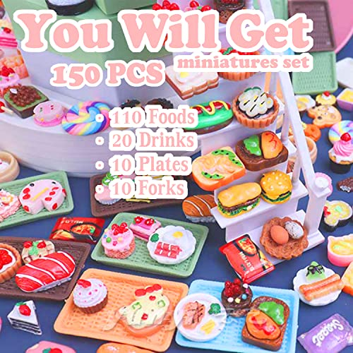 Foto 3 pulgar | Venta Internacional- Miniaturas de Comida y Bebida para Casa de Muñecas 150 Piezas