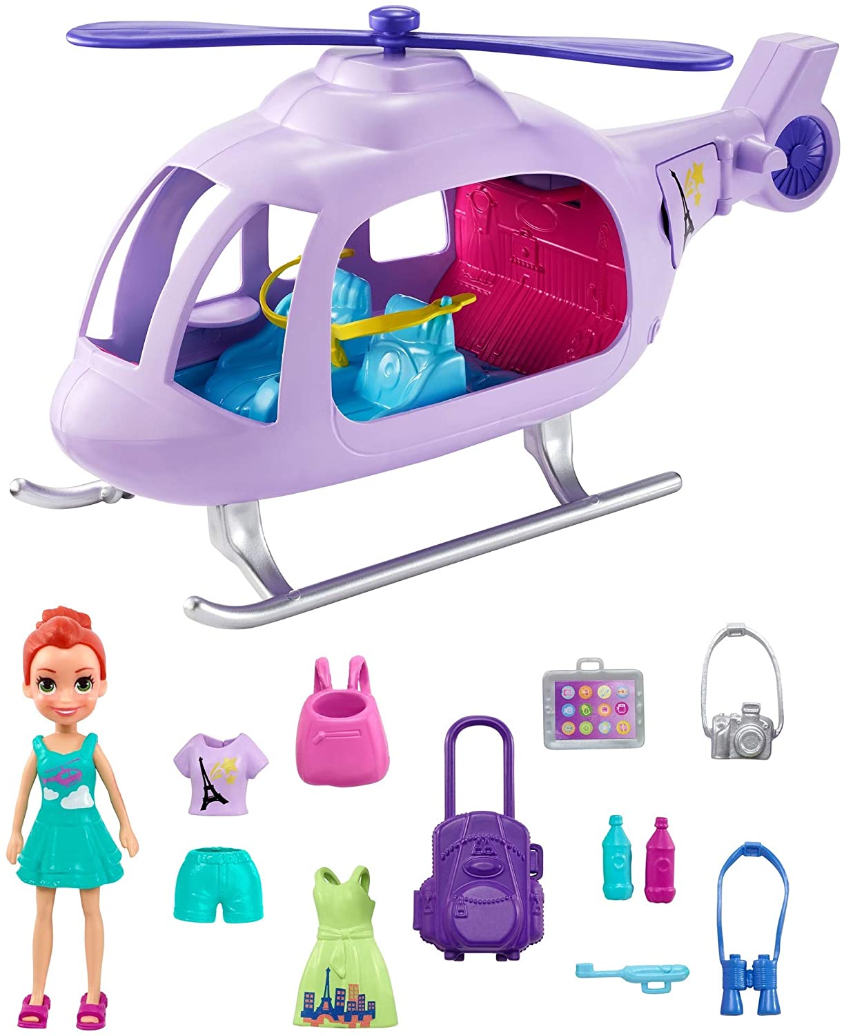 Foto 2 pulgar | Helicóptero de Aventuras Polly Pocket 10 Piezas