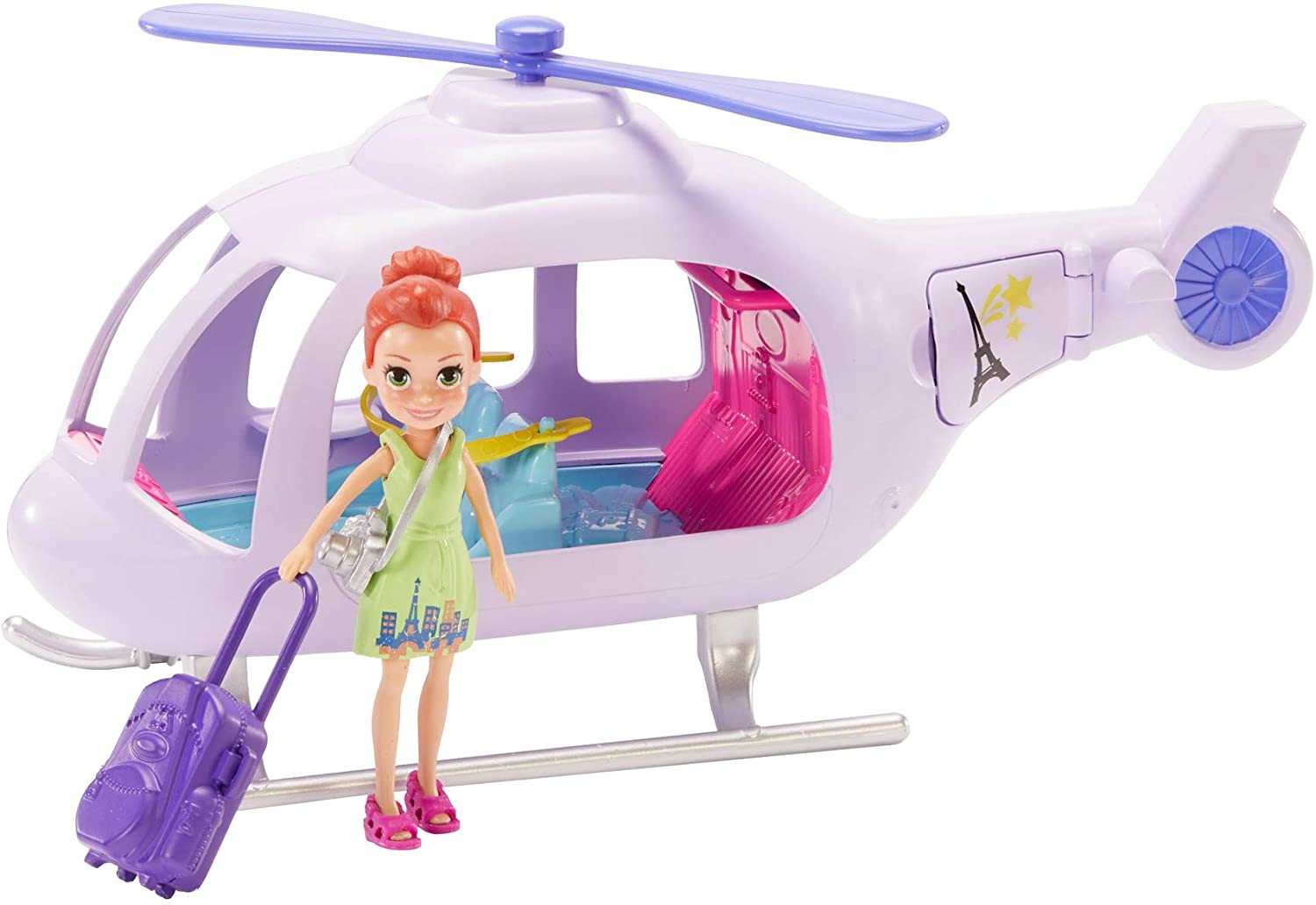 Foto 5 pulgar | Helicóptero de Aventuras Polly Pocket 10 Piezas