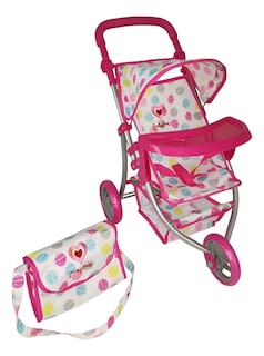 Foto 1 | Carriola Para Muñecas Baby Kaori Ja30 Jogger Con Pañalera Blanco