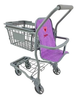 Foto 1 | Carriola De Muñecas Baby Kaori Sm15 Carrito De Compras Morado