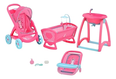 Foto 1 | Combo Prinsel Sweet Unicornio Lx Carriola De Muñecas 4 Pzs Rosa